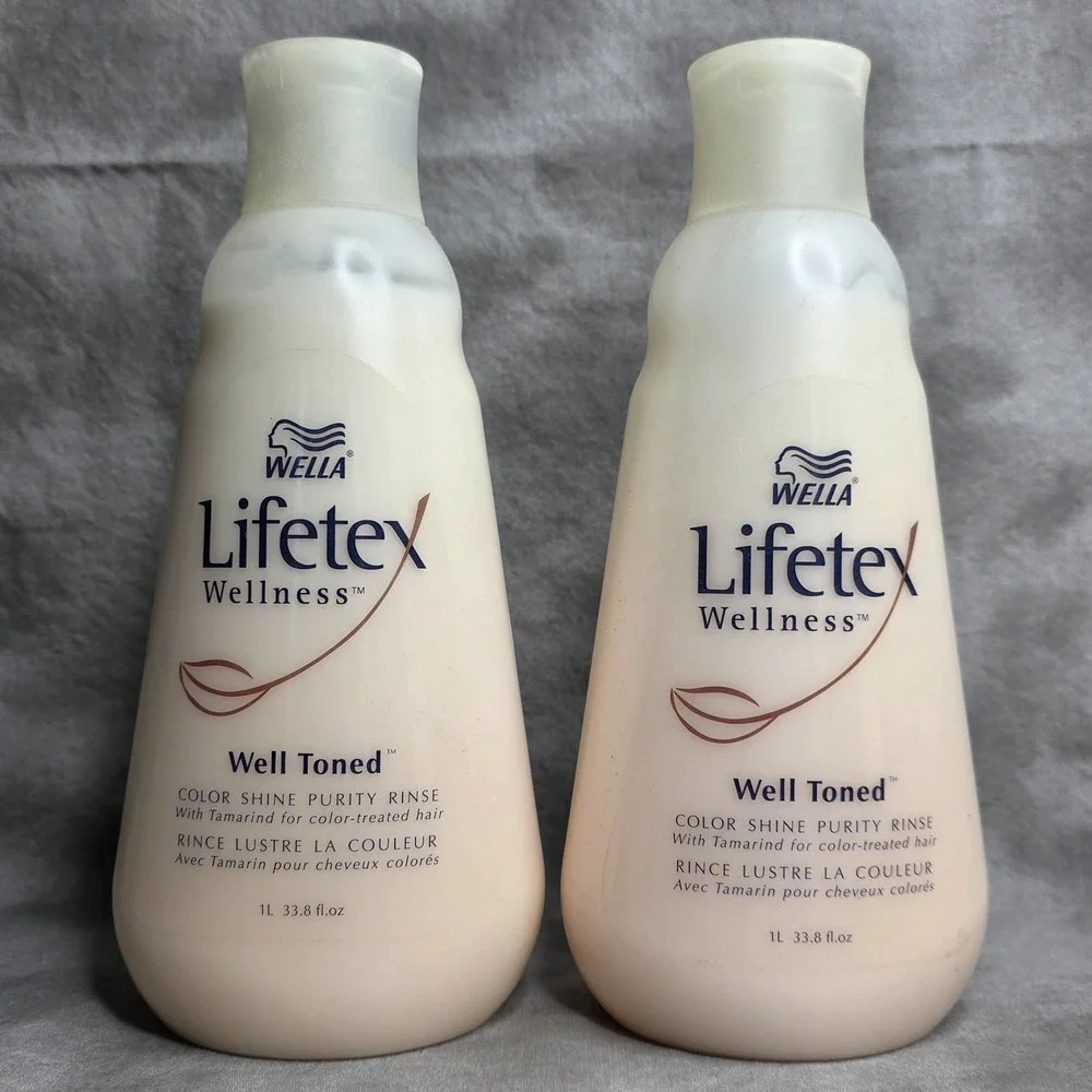 (X2) WELLA‎ Lifetex Wellness Well Toned Color Shine Purity Rinse 33.8 oz